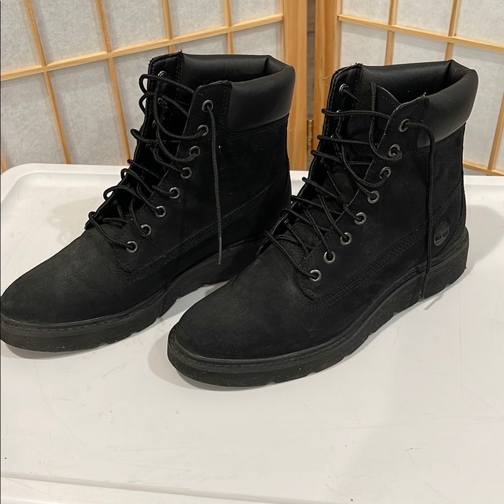 Timberland Boots Black Women Size 7.5 Lace-up